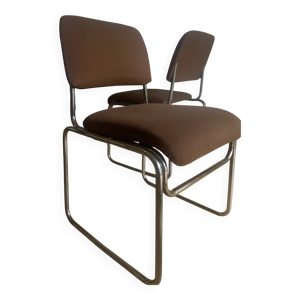 Paire de chaises tubulaires