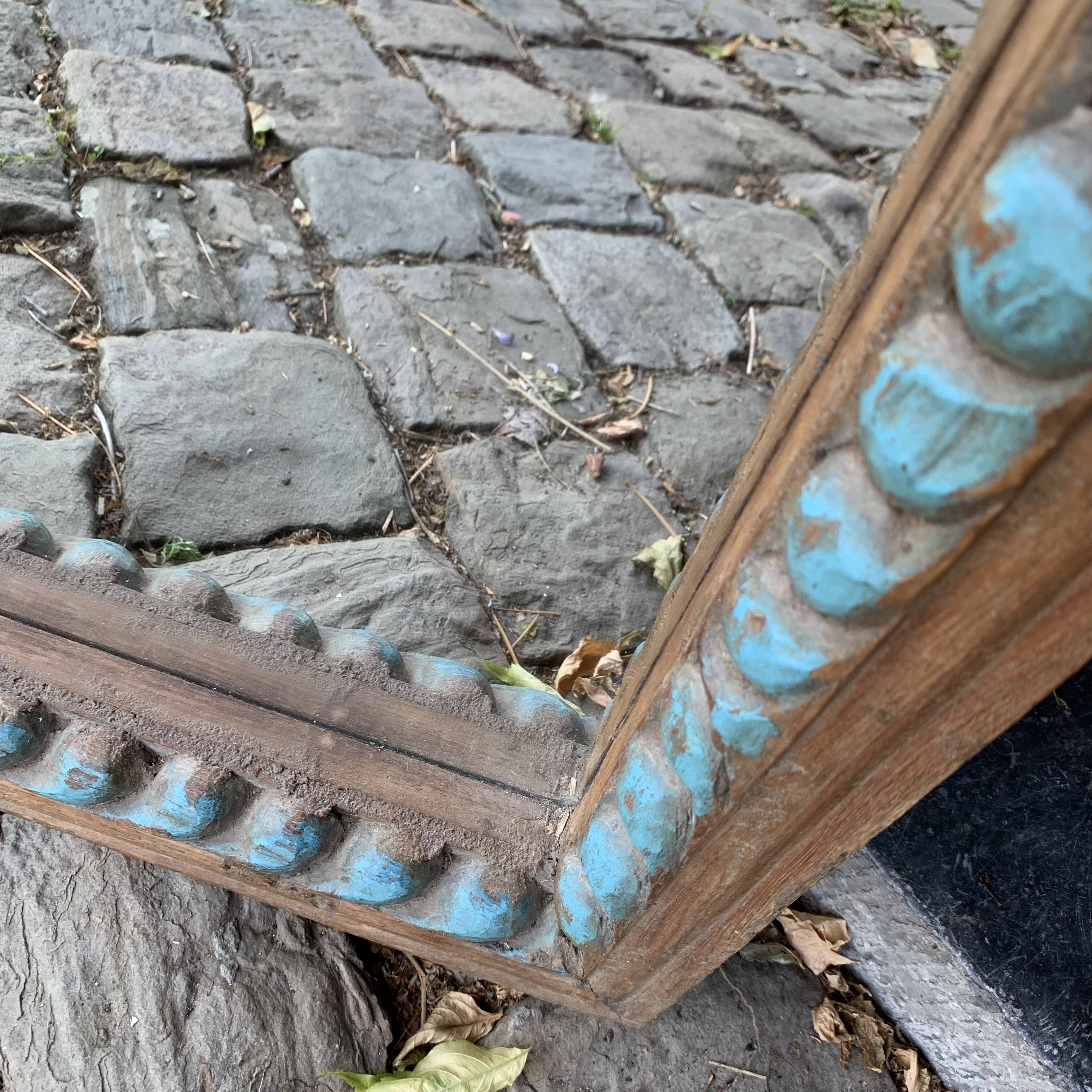 Miroir trumeau patiné 85 X 63 cm