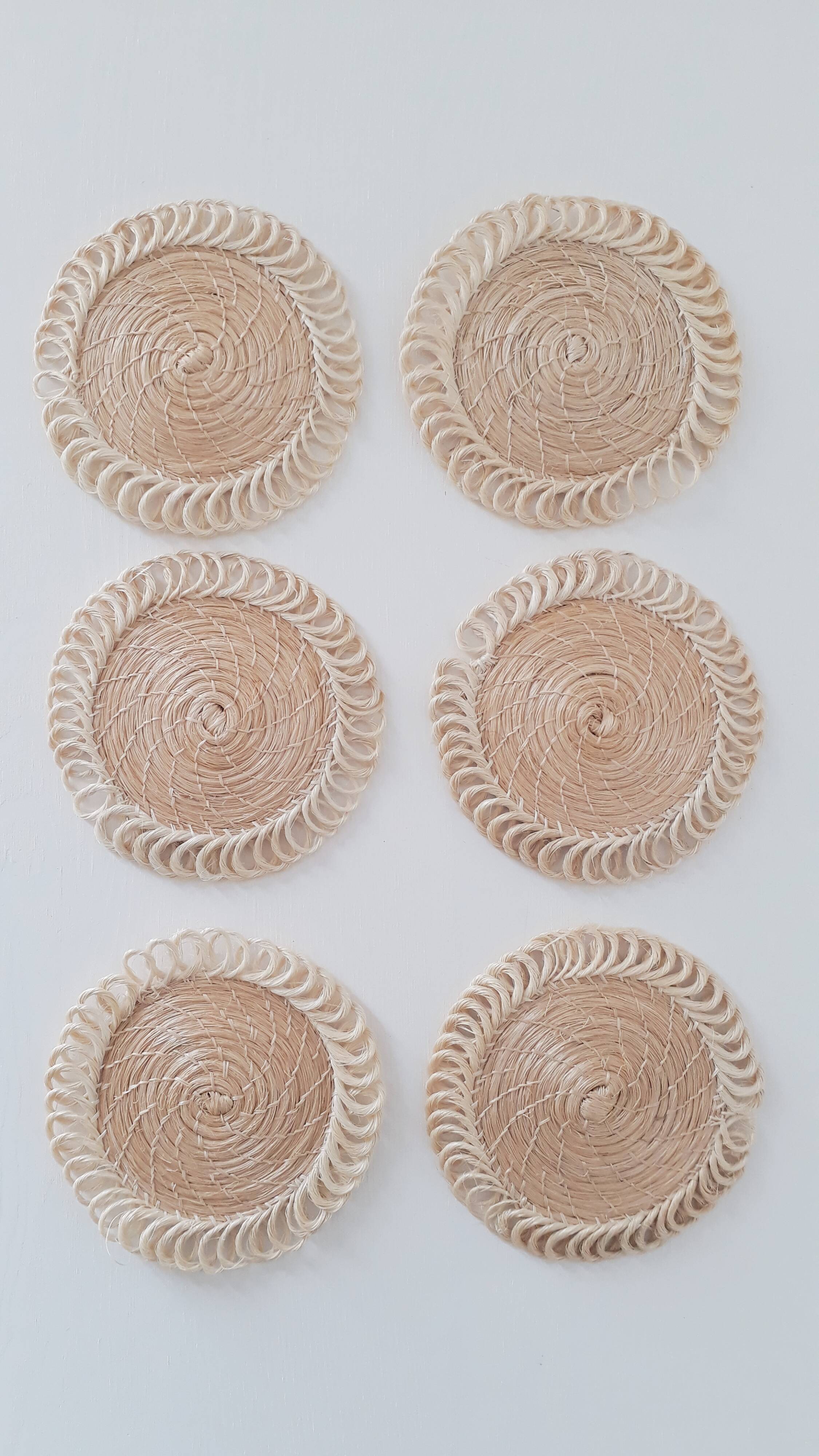 6 Sisal glass underglasses