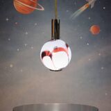 Vintage Italian design glass Carlo Moretti Murano pendant lamp