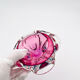 Bohême Crystal Pocket Bowl Hospodka Raspberry and Blue Reflections 1960