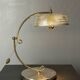Lampe de table sculpturale ajustable des années 1960 avec abat-jour perforé.