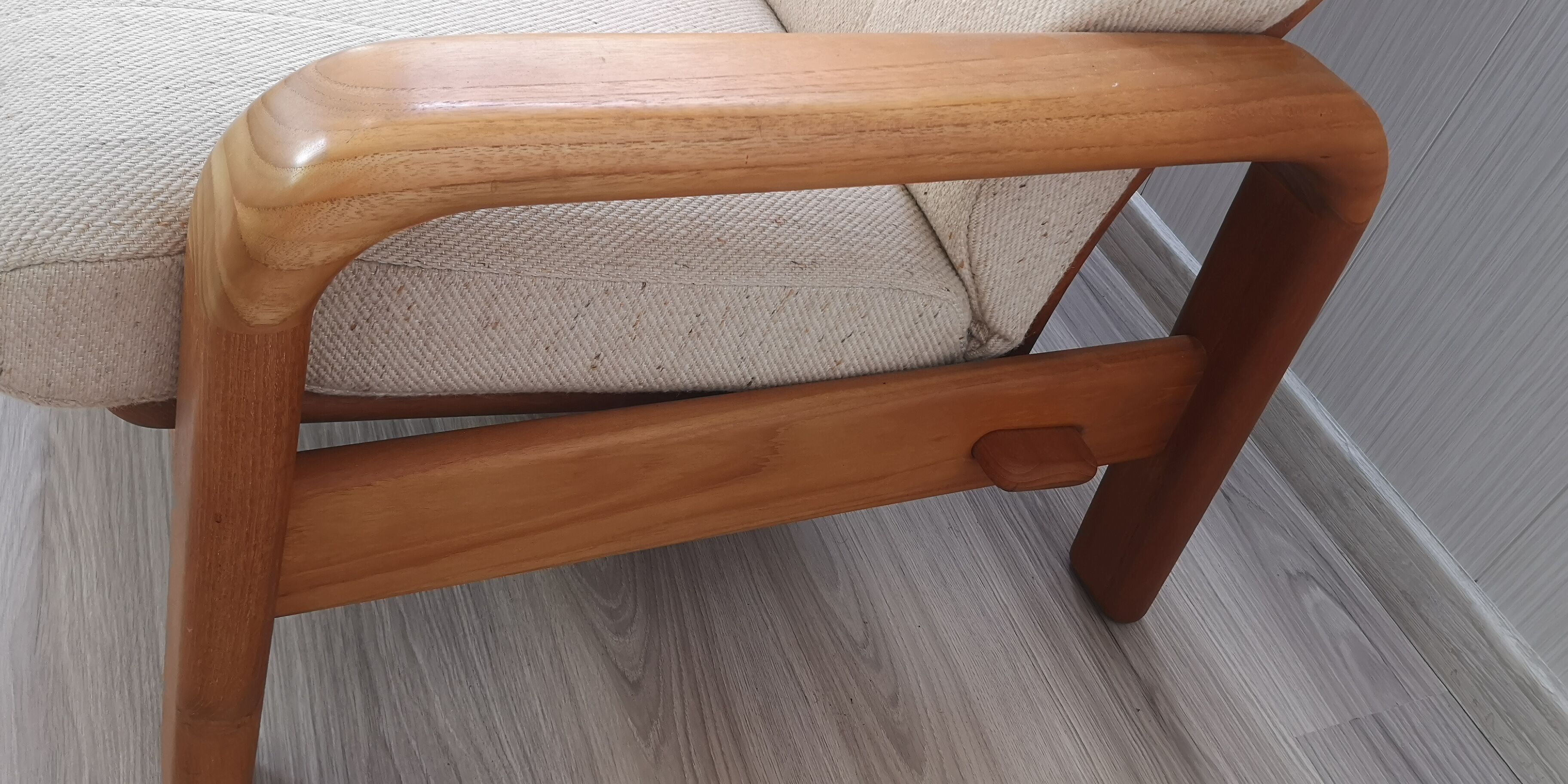 Mid- century three-seater danish teak sofa