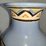 Enamelled vase with geometric patterns