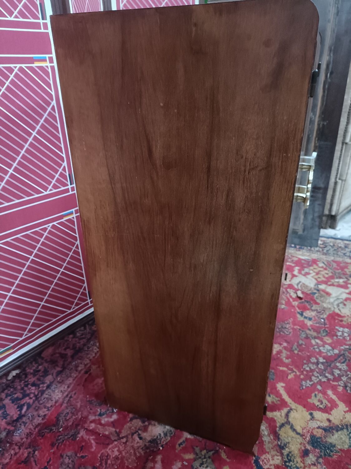 Art deco bar furniture symmetrical walnut veneer