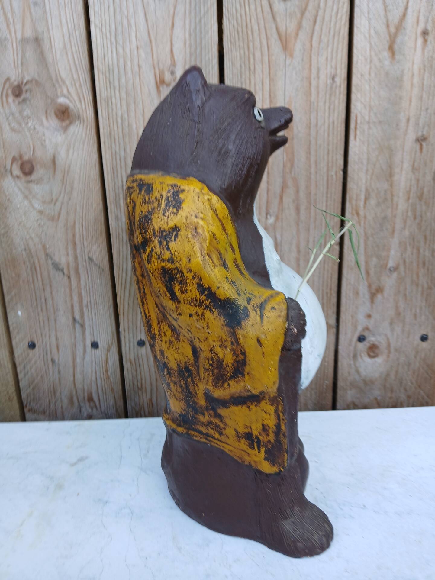 Tanuki statue in handcrafted terracotta