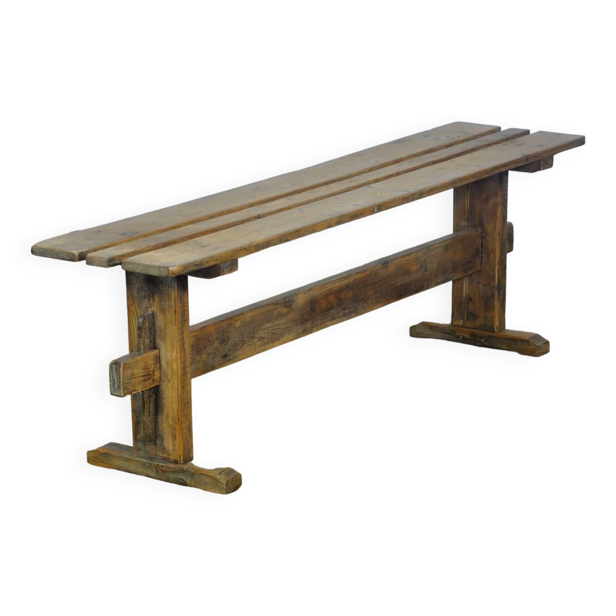 Rustic Pine Bench, 1960s
