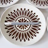 7 vintage ceramic plates, Biltons Staffordshire Ironstone 1970 England