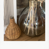 Wicker dressed bottle
