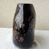 Nason glass vase with metal inclusions