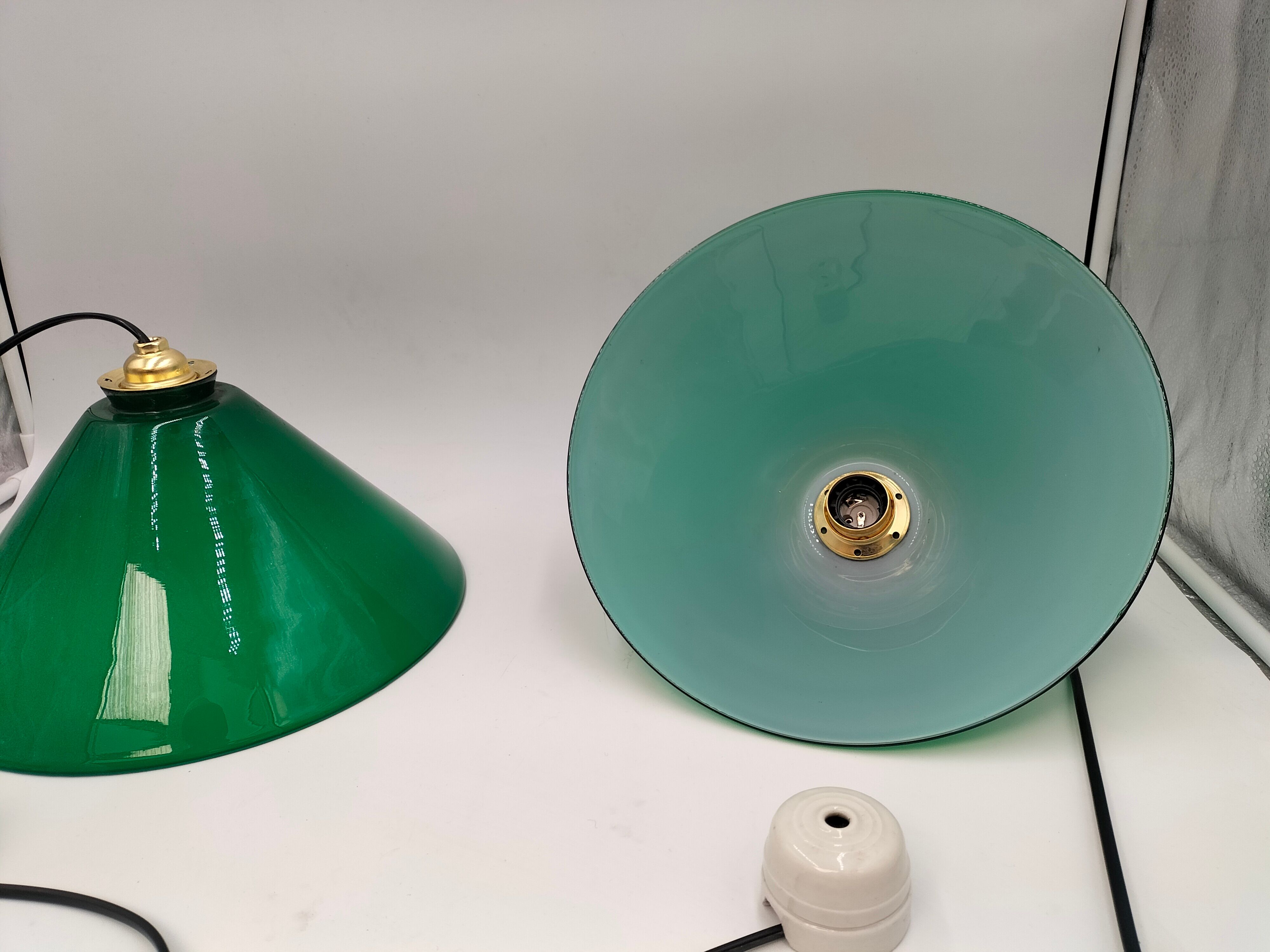 Green opaline pair