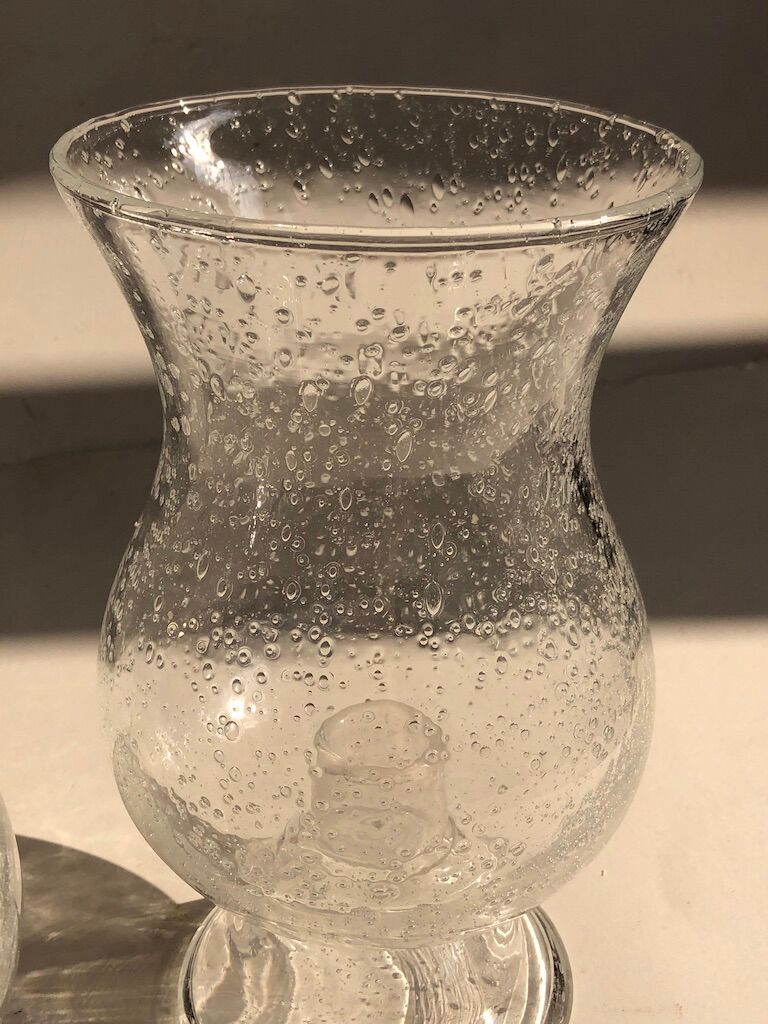 Set of 2 Biot glass photophores