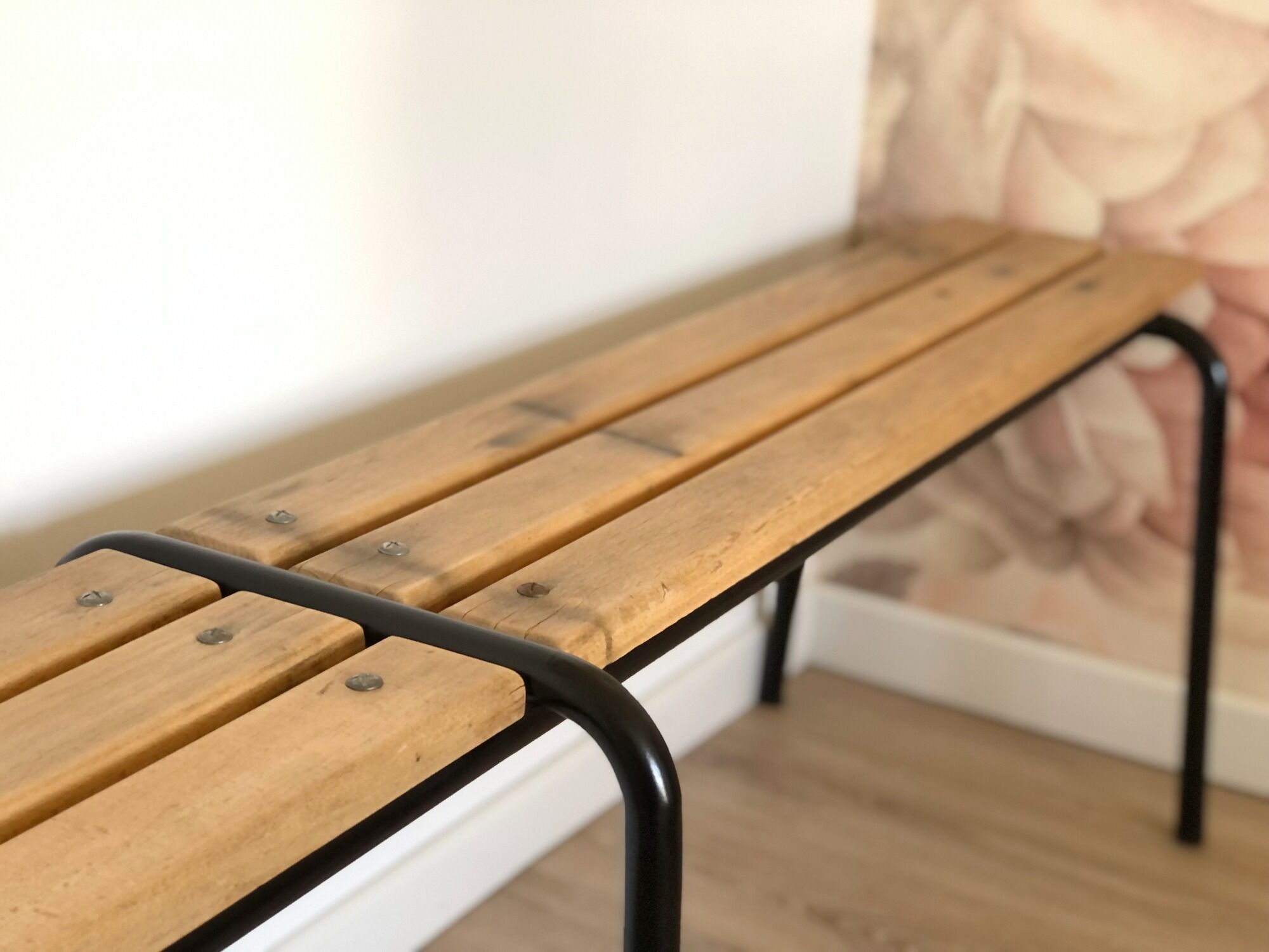 Former school bench from the 60s, adult model