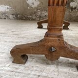 Walnut and tile bistro table 1890
