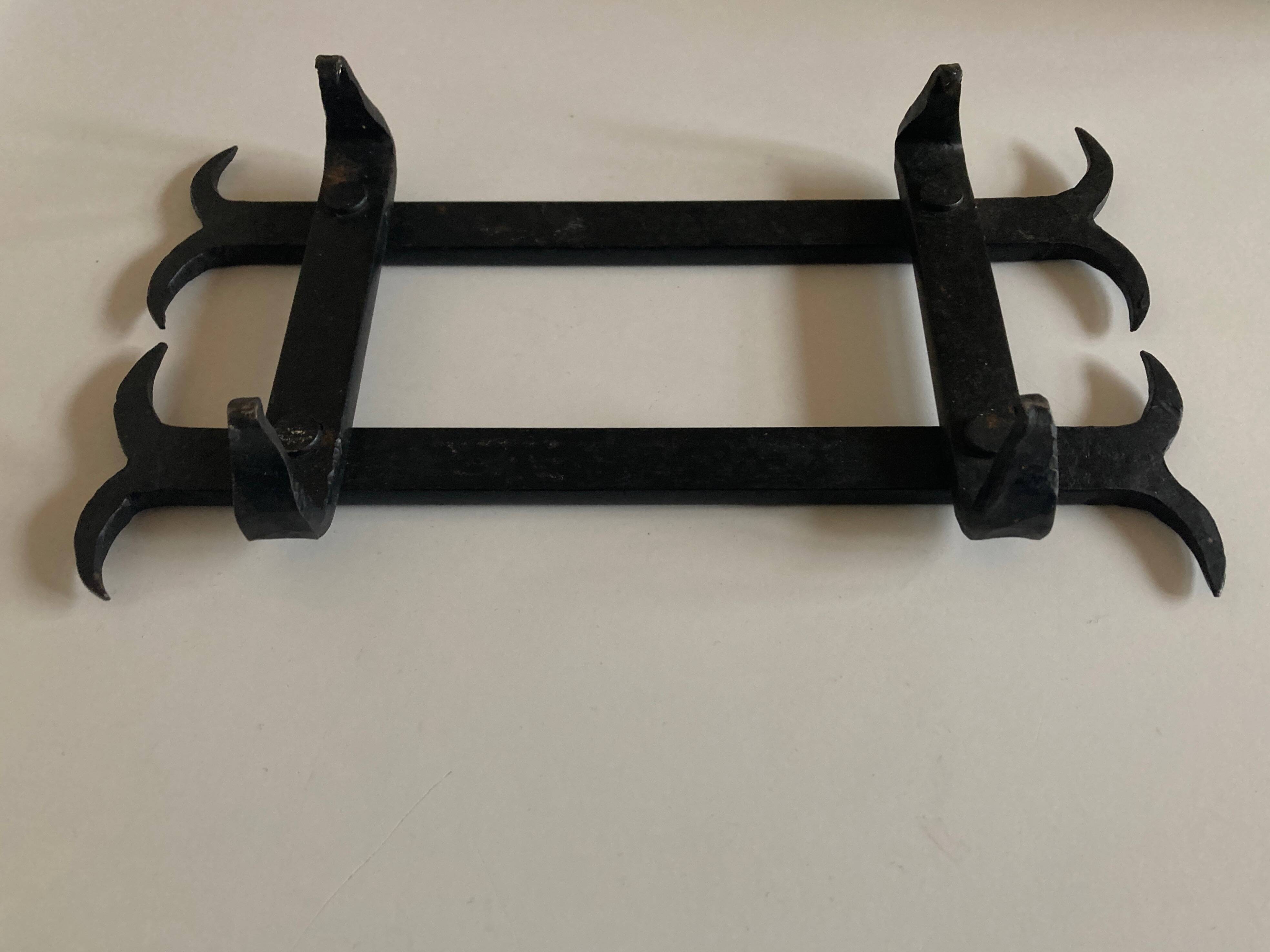 Riveted wrought iron trivet dlg Atelier Marolles 1960