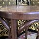3 curved wooden bar stools