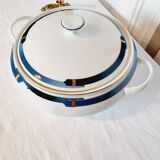 Christofle Pavillon soup tureen for Limoges Model Iriana Blue