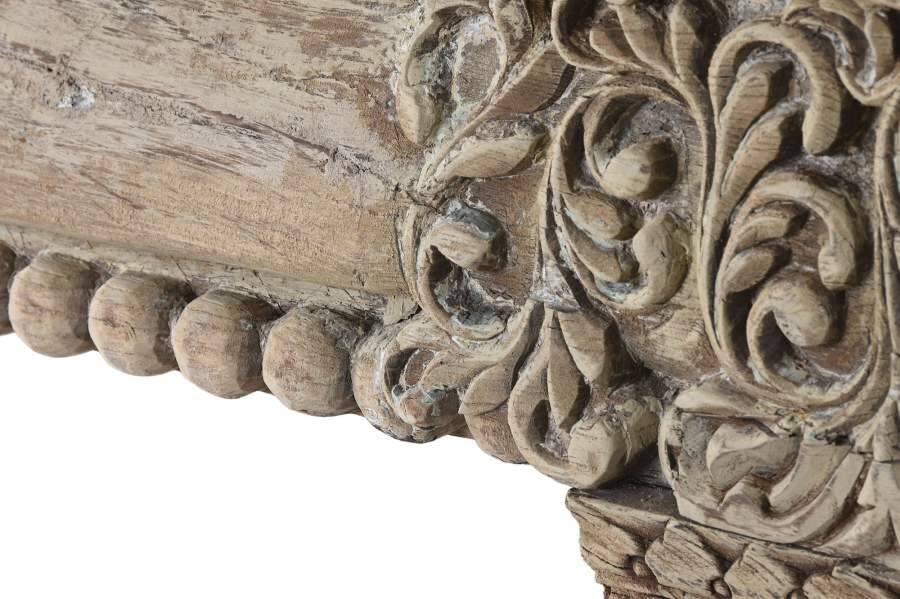 Console bois sculpté 182x46x85 naturel