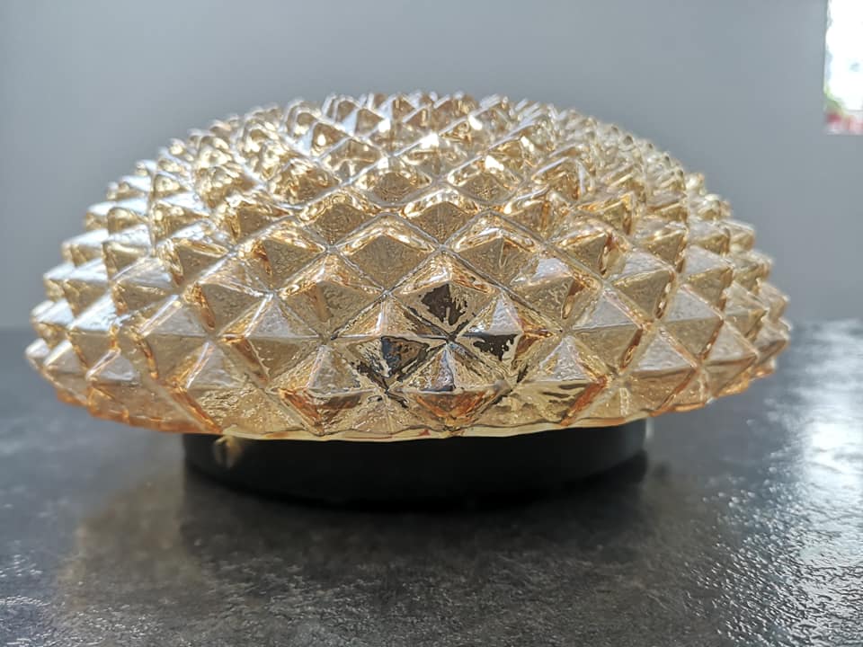 Plafonnier en verre par Helena Tynell pour Limburg vintage 1970