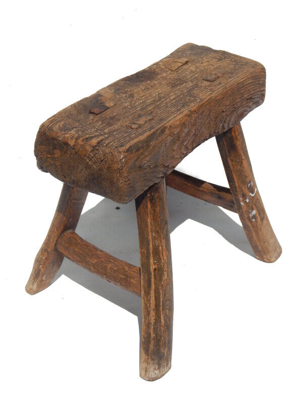 Small wood farm tabouret