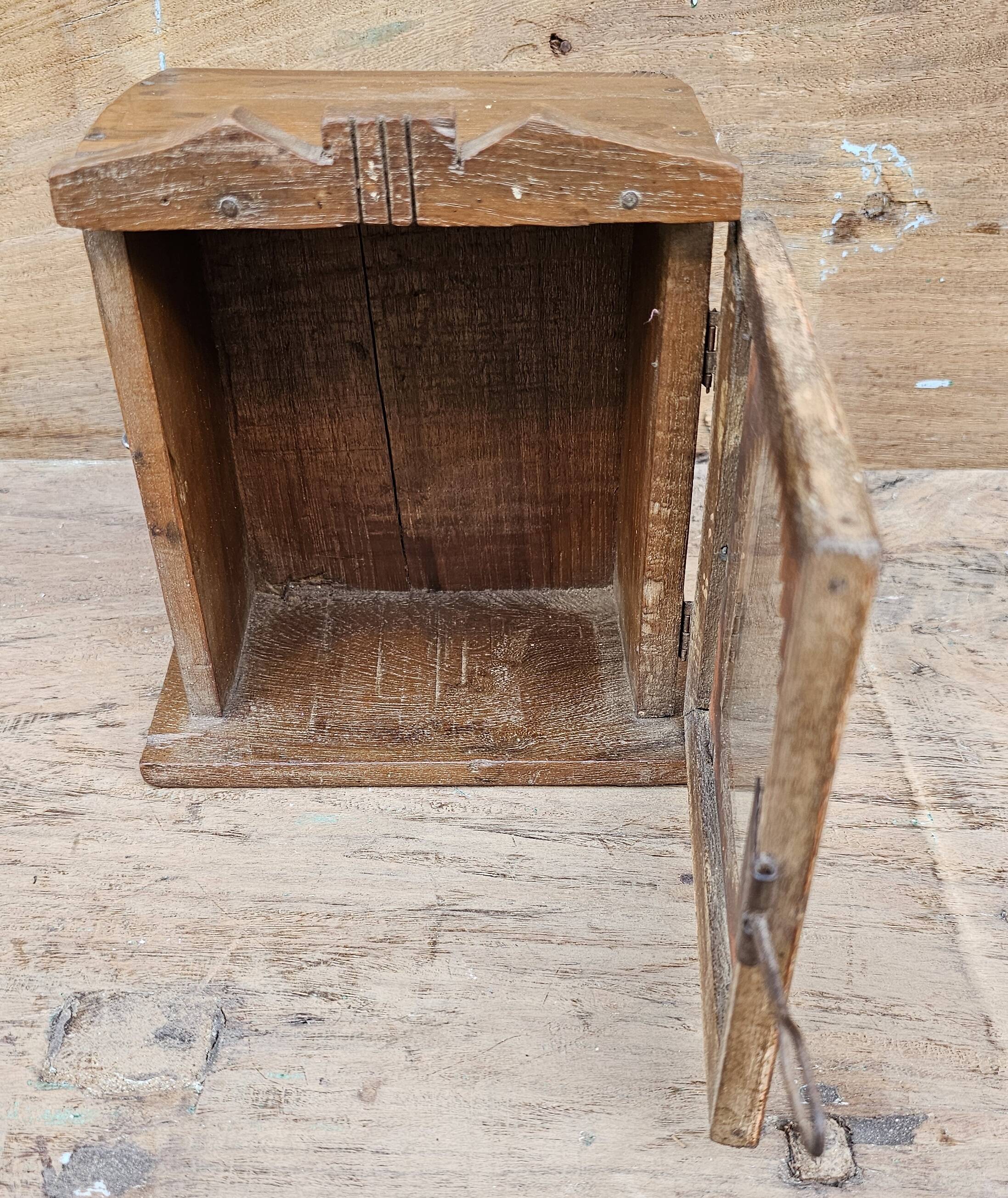 Art Deco teak wall display case