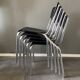 Lot de 5 chaises empilages C59 de Pierre Guariche éditées par Meurop
