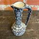 Old pitcher annette roux fat lava ceramics grey & bubbles