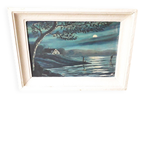 Tableau peinture huile - toile