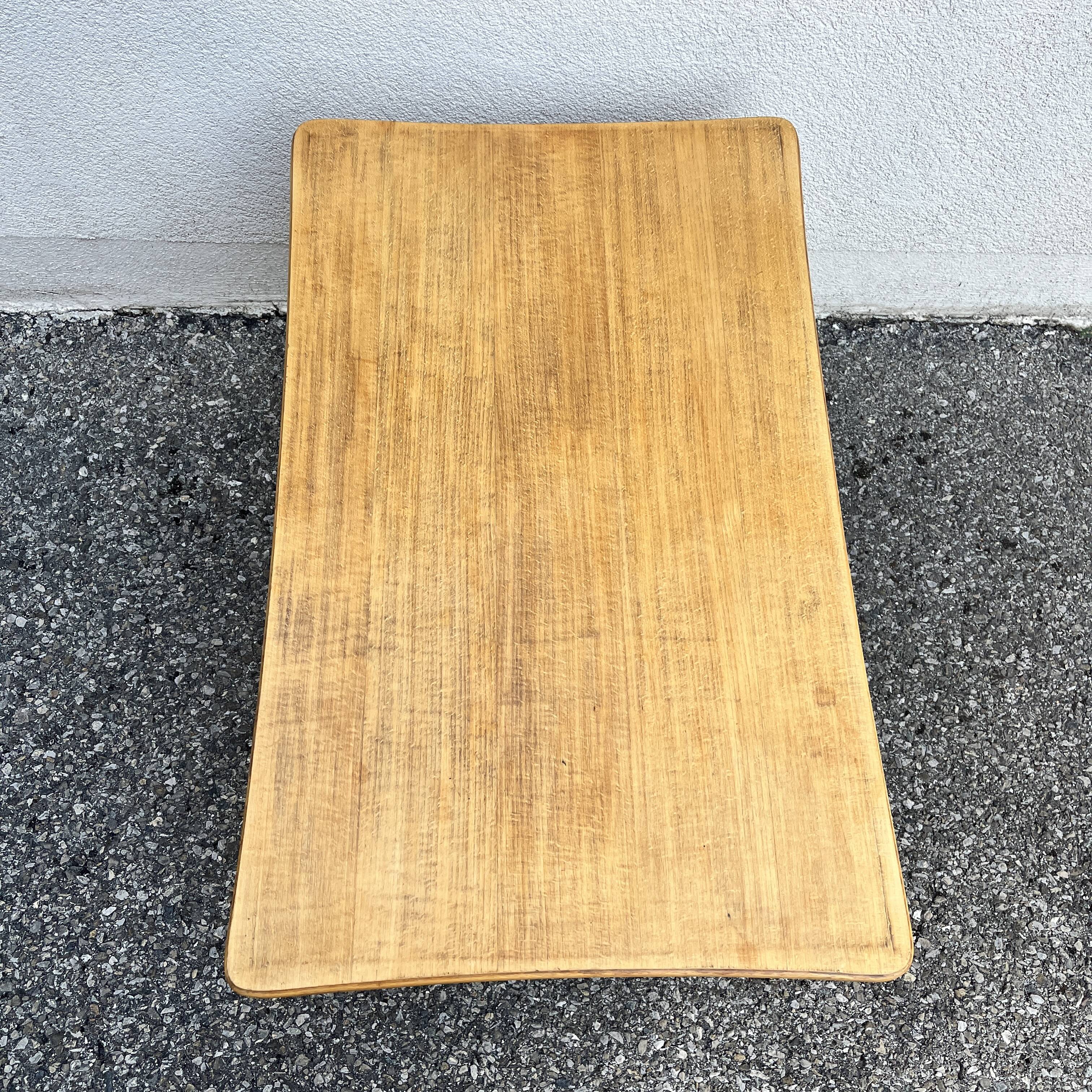 Natural wood coffee table