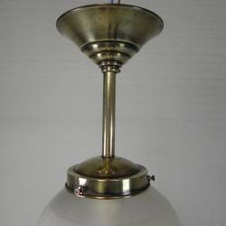 Art Deco pendant light with 12-sided glass ball, 1930s