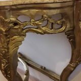carved wood console