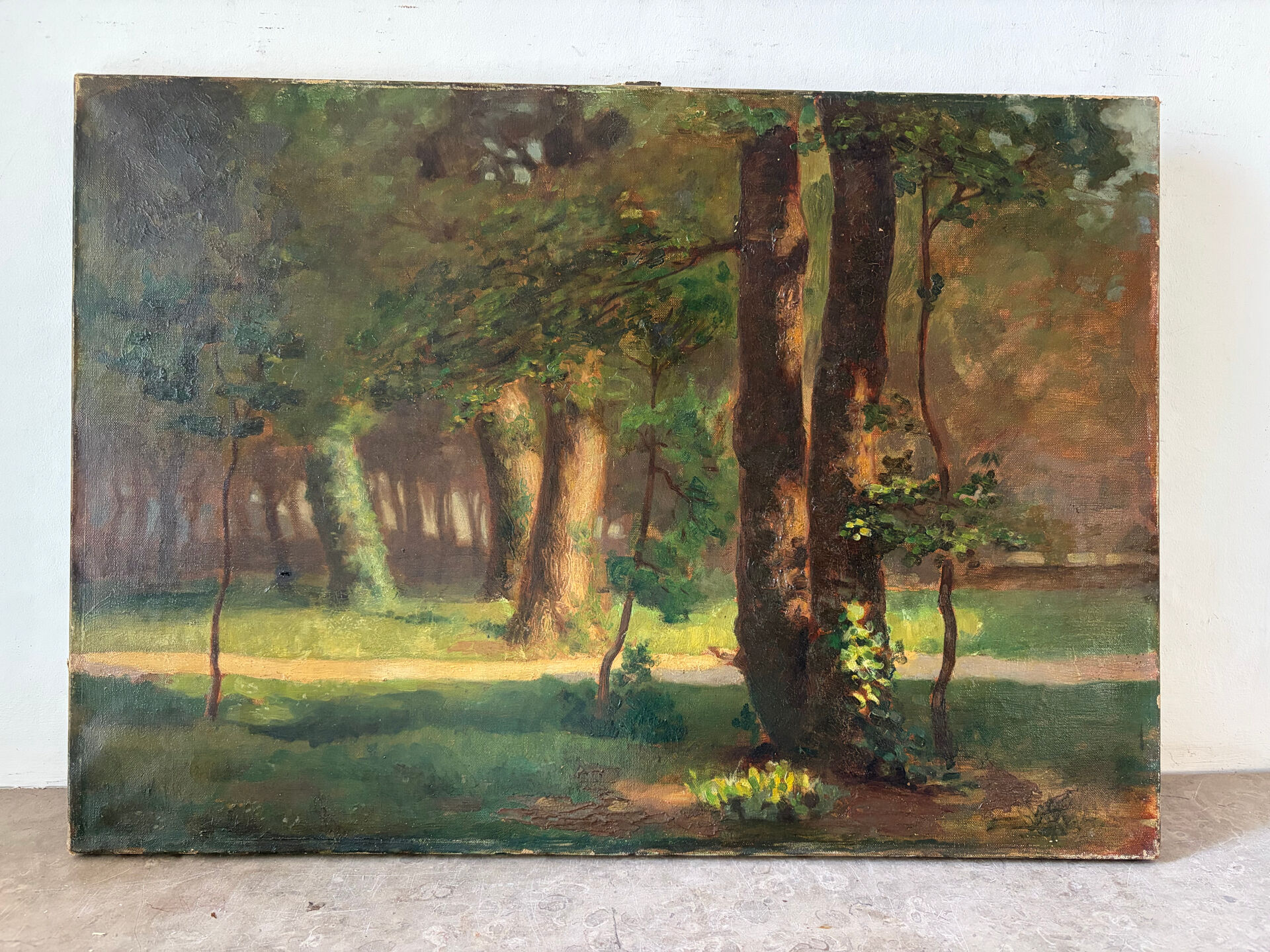 Lumière en Sous‑Bois, huile sur toile
