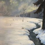 Winter landscape signed from 1971