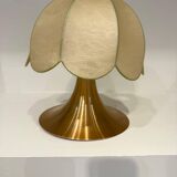 Table lamp from around 1960 with two original cocoon shades