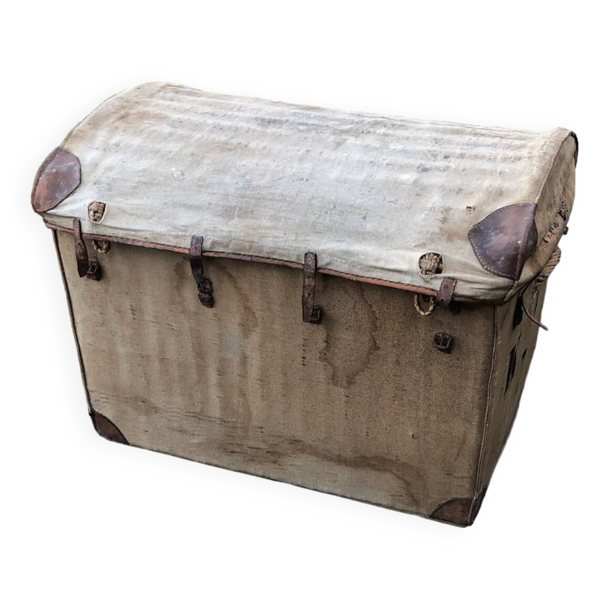 Rattan & Wicker Chest & Trunk Militaria, French Military Collection