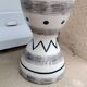 Vintage ceramic diabolo vase from the 60s