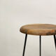 Bar stool in steel and walnut