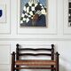 Banc en bois et paille ancien