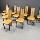 Vintage postmodern dining chairs, 1980s - set of 10