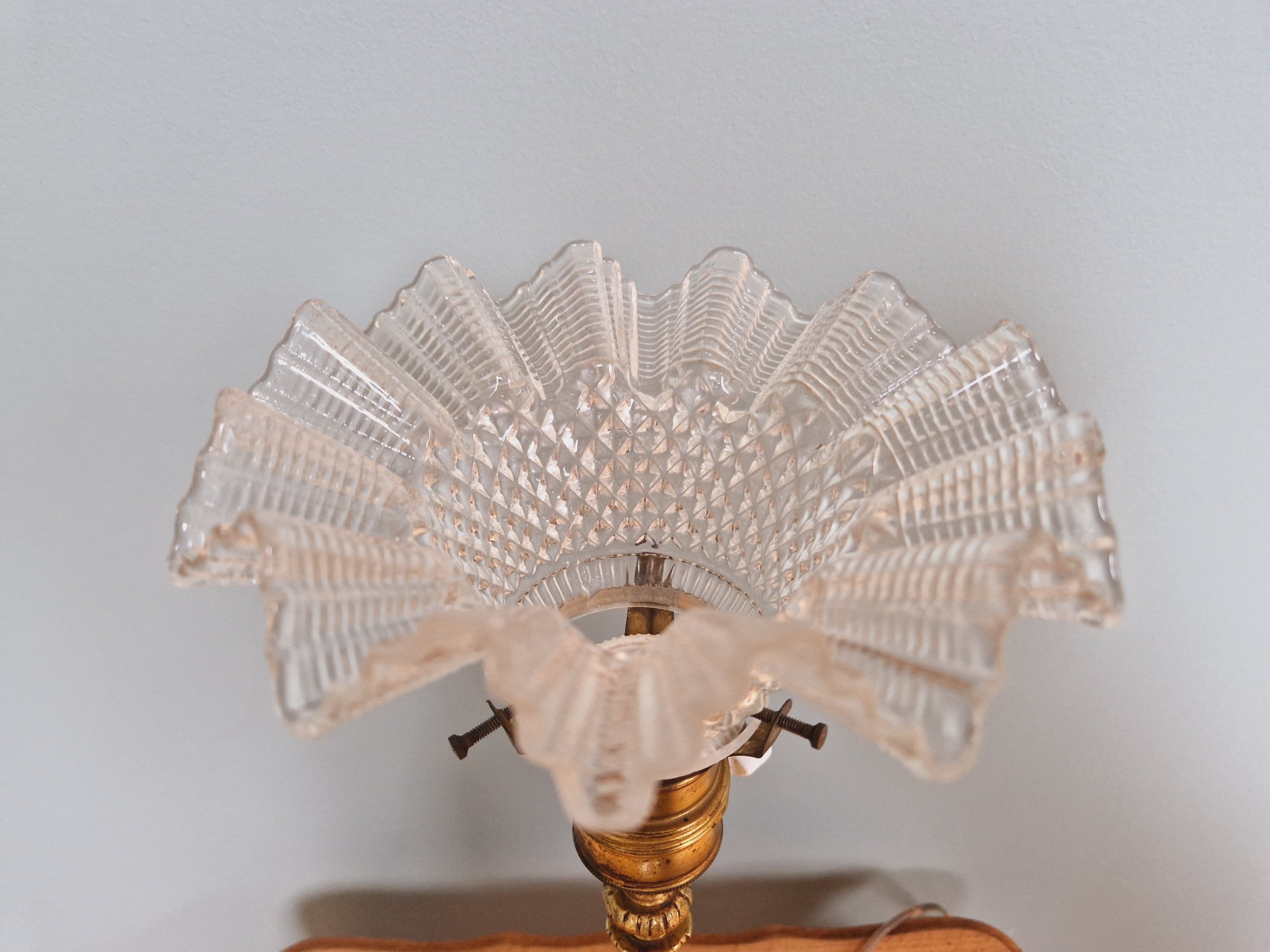 Table lamp in gilded bronze, late 19th / early 20th