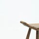 Brutalist Spanish Side Chair Stool in Solid Oak, 1960s