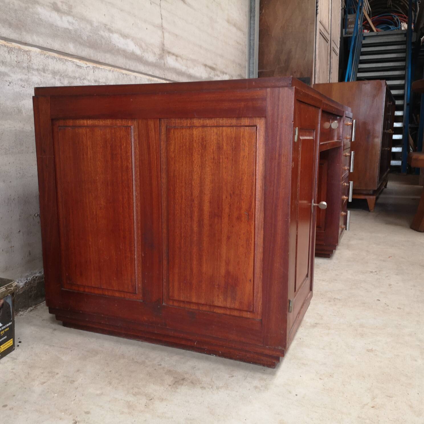 Modernist mahogany desk from cuba dominique art deco 1940
