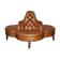 Leather Chesterfield tête-à-tête sofa, 4-seater