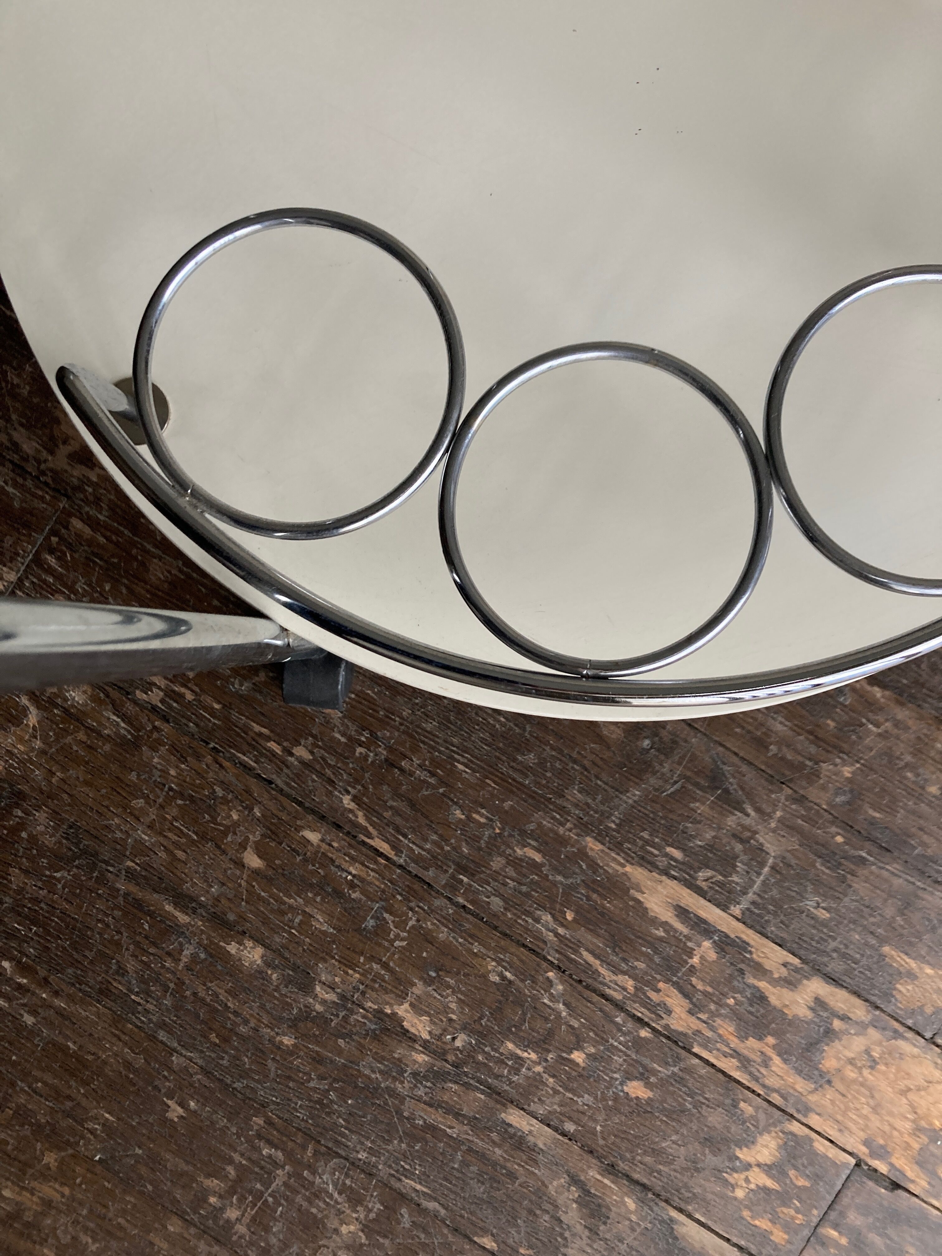 Desserte bar 1970 en bois laqué blanc