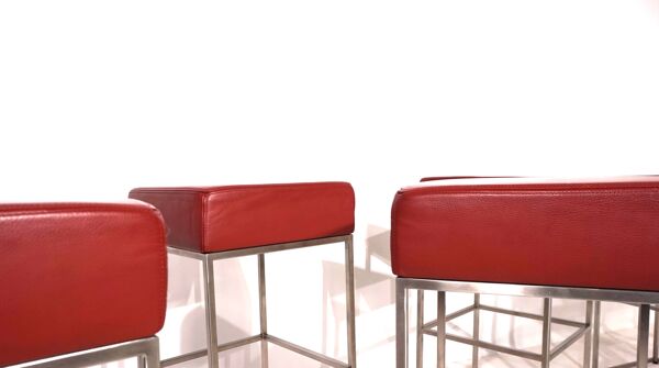 Ensemble de 6 tabourets de bar De Sede DS 218/55 par Paolo Piva, 2000