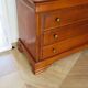 Cherry wood ogee chest of drawers - 4 drawers - 80s - long chest of drawers - Louis Philippe style
