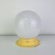 Art Deco opaline globe wall or ceiling light, yellow base