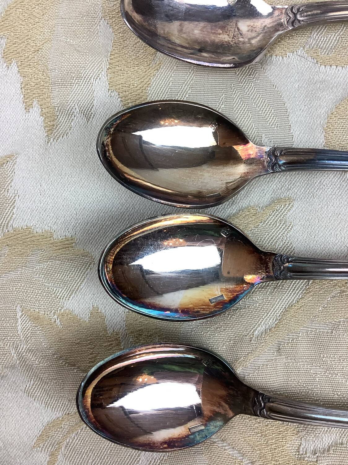 Box of 12 old spoons