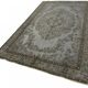 Overdyed Wool Vintage Handmade Carved Rug 172 cm x 287 cm