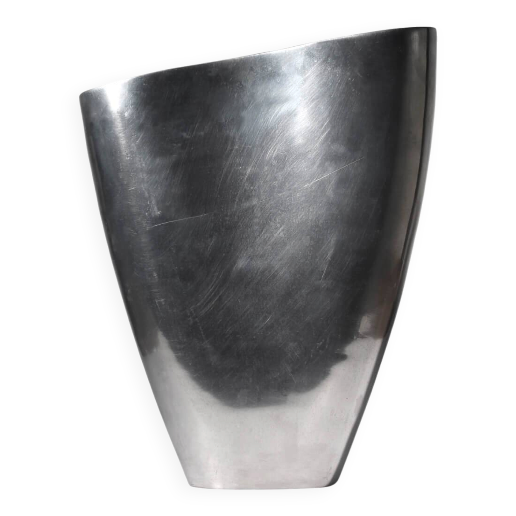 Polished Aluminum “Anatomi” Large Vase